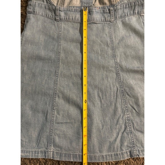 Free People Sami‎ Denim Mini Dress Collared Halter Sleeveless Button Down - Picture 11 of 12